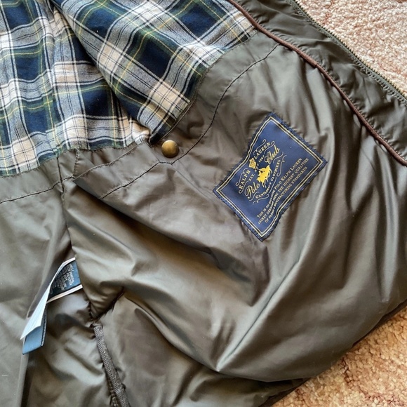 VTG POLO RALPH LAUREN Kempton Men's L Olive Green Puffer Quilted Hunting Jacket - Picture 5 of 13